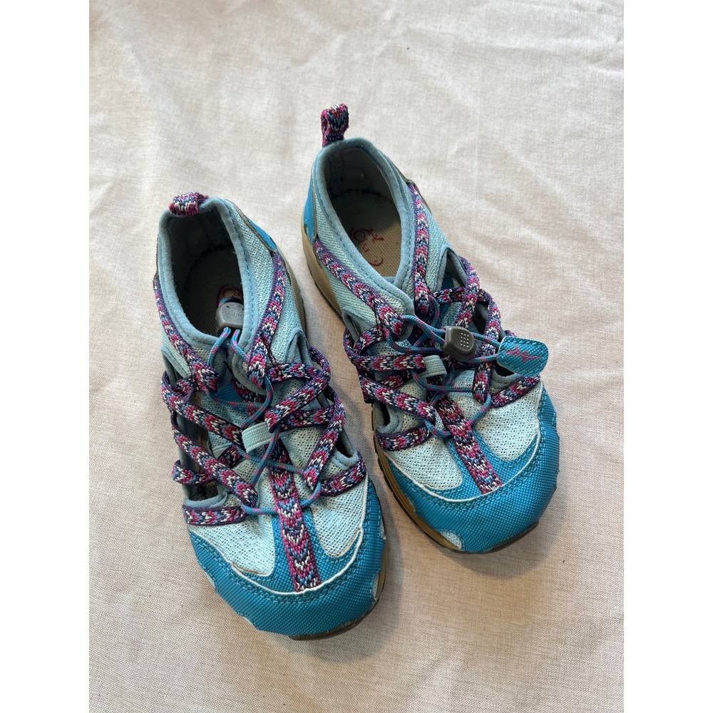 Chaco Kids Teal Blue and Purple Water Shoes